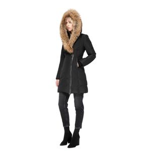 KAY MID LENGTH WINTER DOWN COAT WITH FUR COLLAR